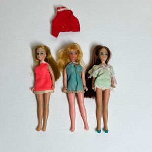 Set of 3 Topper Dawn Fashion Doll Set with Colorful Dresses